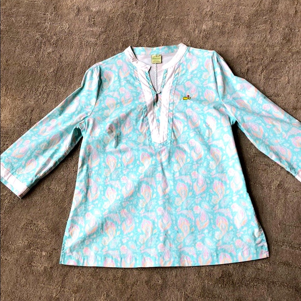 Masters Augusta Peter Millar Tunic Aqua - medium
